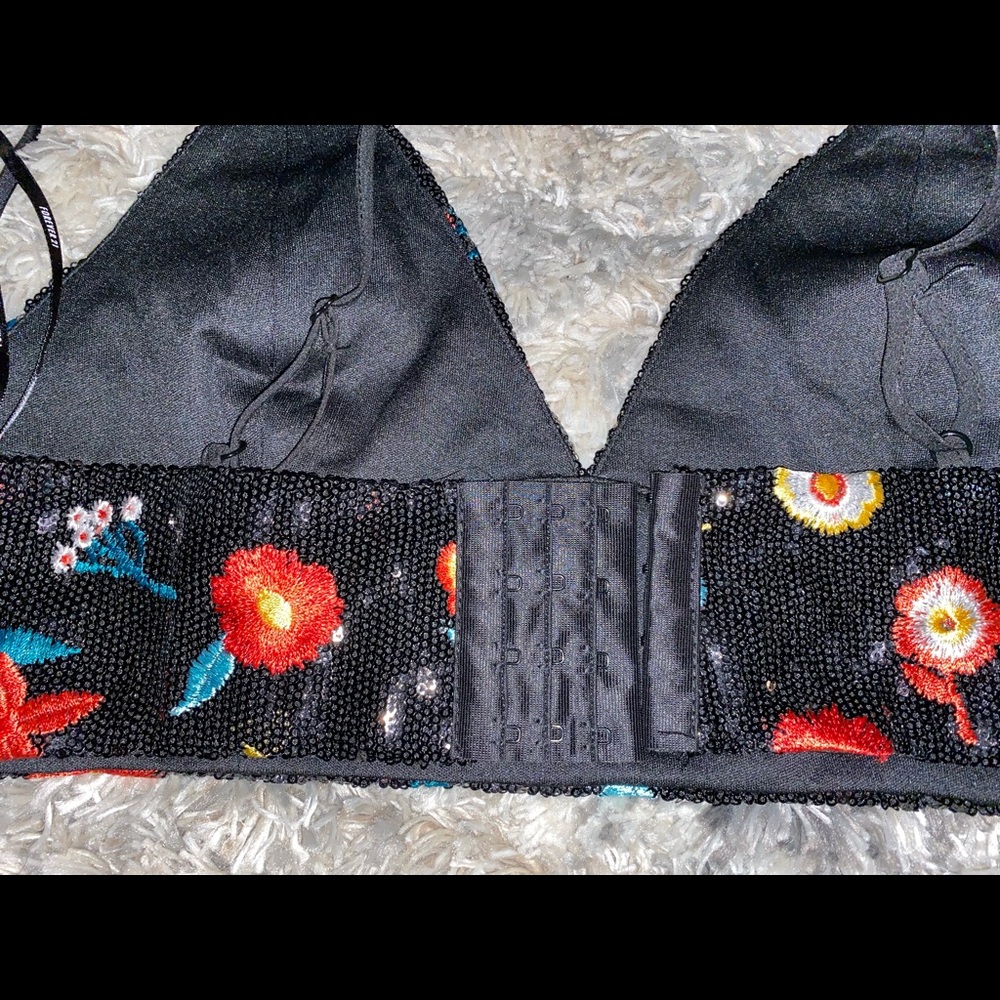 Forever 21 Sequin Floral Bralette - Picture 3 of 6